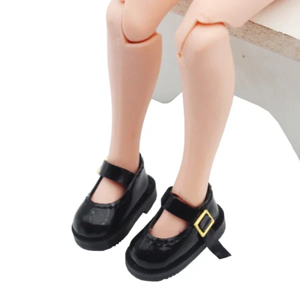 3.2*1.6CM 1/6 Blythes Azone Doll Shoes 1/6 DOD BJD Body Doll  PU Shoes and 10cm Plush EXO Doll,Joint Body Accessories Toy Shoes
