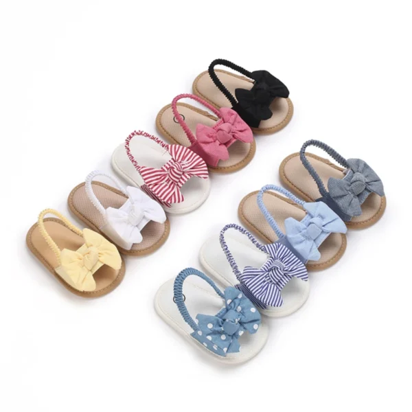 Infant Non-Slip First Walkers Footwear 0-18 Months Baby Girls Sweet Flowers Sandals Summer Soft Sole Flat Princess Dress Shoes